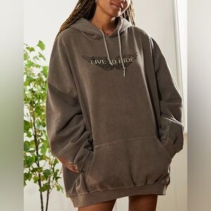 Urban Outfitters Brown Graphic Hoodie